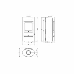 Kaminofen SCAN 68-13 Low Base, Griffe Und Leisten Schwarz - 5,5 KW -Küchengrill Geschäft kaminofen scan 68 13 low base griffe und leisten schwarz 55 kw4