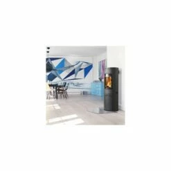 Kaminofen SCAN 68-13 Mit Langen Stahlseiten, Griffe Und Leisten Schwarz - 5,5 KW -Küchengrill Geschäft kaminofen scan 68 13 mit langen stahlseiten griffe und leisten schwarz 55 kw4