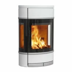 Kaminofen SCAN 68-8 Wall (Wandmodell) Mit 3 Scheiben, Griffe Und Leisten Aluminium - 5,5 KW -Küchengrill Geschäft kaminofen scan 68 8 wall wandmodell mit 3 scheiben griffe und leisten aluminium 55 kw2