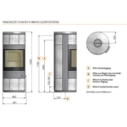 Kaminofen SCAN 83-6 Mit Specksteinseiten, Griff Und Leiste Alu - 5 KW (RLU) -Küchengrill Geschäft kaminofen scan 83 6 mit specksteinseiten griff und leiste alu 5 kw rlu4