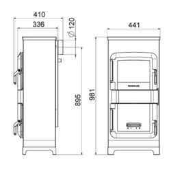 Kaminofen Wamsler RH-8F 8 KW -Küchengrill Geschäft kaminofen wamsler rh 8f 8 kw3