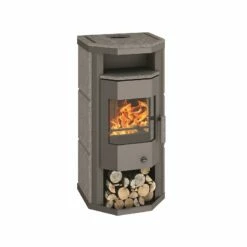 Kaminofen Wamsler KF108 -THYRA DB Dauerbrand Automatik - Gussgrau Naturstein - 6 KW