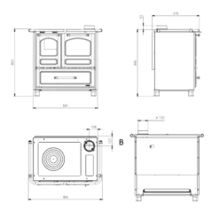 Küchenherd La Nordica Family 4,5 - 7,5 KW -Küchengrill Geschäft kuechenherd la nordica family 45 75 kw5