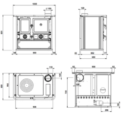Küchenherd La Nordica Rosa 5.0 Steel - 8,8 KW -Küchengrill Geschäft kuechenherd la nordica rosa 50 steel 88 kw4