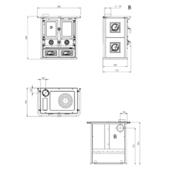 Küchenherd La Nordica Rosetta Sinistra BII - 7,2 KW 7 Küchenherd La Nordica Rosetta Sinistra BII - 7,2 KW -Küchengrill Geschäft kuechenherd la nordica rosetta sinistra bii 72 kw4