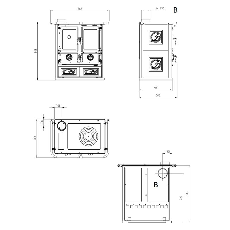 Küchenherd La Nordica Rosetta Sinistra BII - 7,2 KW 4 Küchenherd La Nordica Rosetta Sinistra BII - 7,2 KW – Bild 4