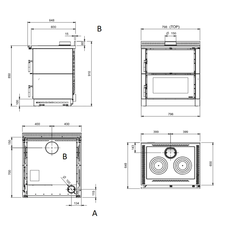 Küchenherd La Nordica Verona XXL Petra - Naturstein - 7,0 KW 2 Küchenherd La Nordica Verona XXL Petra - Naturstein - 7,0 KW – Bild 2