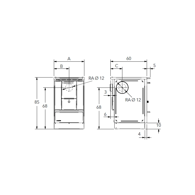 Küchenherd Lohberger Rega - Rega 50 -weiß Mit Sichtfenster 4,5 KW 4 Küchenherd Lohberger Rega - Rega 50 -weiß Mit Sichtfenster 4,5 KW – Bild 4