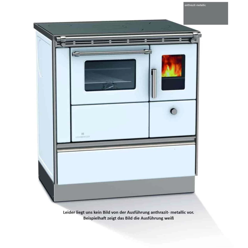 Küchenherd Lohberger Rega - Rega 75 - Anthrazit Metallic, Anschluss Rechts Mit Sichtfenster - 7,5 KW 1 Küchenherd Lohberger Rega - Rega 75 - Anthrazit Metallic, Anschluss Rechts Mit Sichtfenster - 7,5 KW