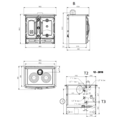 Küchenherd Wassergeführt La Nordica Termosuprema Compact DSA - Schwarz - 18,5 KW -Küchengrill Geschäft kuechenherd wassergefuehrt la nordica termosuprema compact dsa schwarz 185 kw2