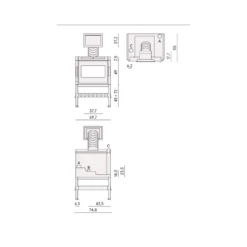 Pellet- Kamineinsatz Cadel - Zefiro 9 - 9,3 KW -Küchengrill Geschäft pellet kamineinsatz cadel zefiro 9 93 kw5