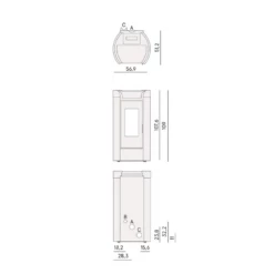 Pelletofen Cadel - Fenice Plus 11 (kanalisierbar) - 10,5 KW -Küchengrill Geschäft pelletofen cadel fenice plus 11 kanalisierbar 105 kw6