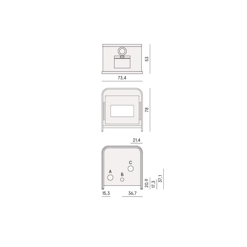 Pelletofen Cadel - Frame 9 - 9,3 KW 6 Pelletofen Cadel - Frame 9 - 9,3 KW – Bild 6