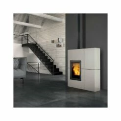 Pelletofen Edilkamin BLADE2 12 UP Stahl - 12,1 KW -Küchengrill Geschäft pelletofen edilkamin blade2 12 up stahl 121 kw2