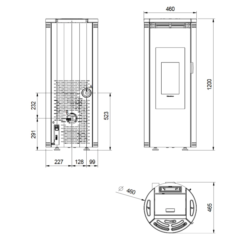 Pelletofen La Nordica Extraflame Amika - 8 KW 6 Pelletofen La Nordica Extraflame Amika - 8 KW – Bild 6