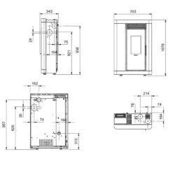 Pelletofen La Nordica Extraflame Annabella Ad Evo - 9,0 KW (kanalisierbar) -Küchengrill Geschäft pelletofen la nordica extraflame annabella ad evo 90 kw kanalisierbar6