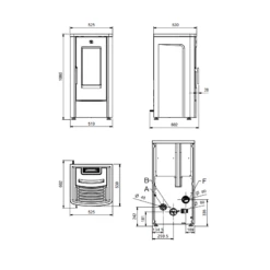Pelletofen La Nordica Extraflame Dahiana Plus VFS (kanalisierbar) - 10 KW -Küchengrill Geschäft pelletofen la nordica extraflame dahiana plus vfs kanalisierbar 10 kw6