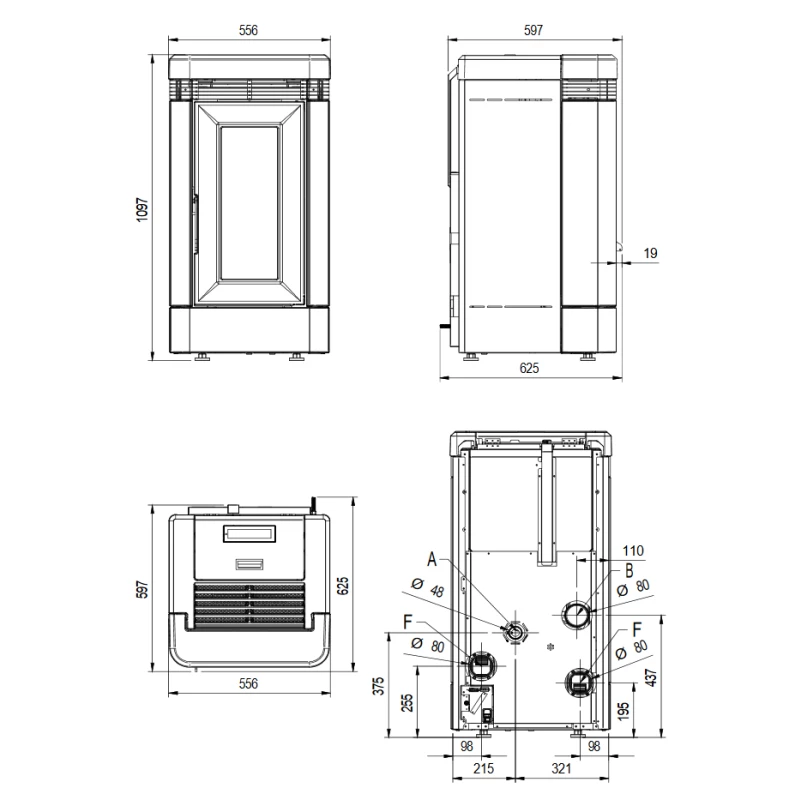 Pelletofen La Nordica Extraflame Lucia Plus (kanalisierbar) - 12 KW 5 Pelletofen La Nordica Extraflame Lucia Plus (kanalisierbar) - 12 KW – Bild 5