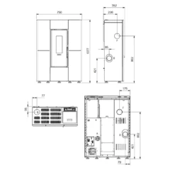 Pelletofen La Nordica Extraflame Marilena Plus AD (kanalisierbar) - 8,0 KW -Küchengrill Geschäft pelletofen la nordica extraflame marilena plus ad kanalisierbar 80 kw5