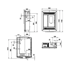Pelletofen La Nordica Extraflame Souvenir Lux Evo (kanalisierbar) - 10,2 KW -Küchengrill Geschäft pelletofen la nordica extraflame souvenir lux evo kanalisierbar 102 kw5