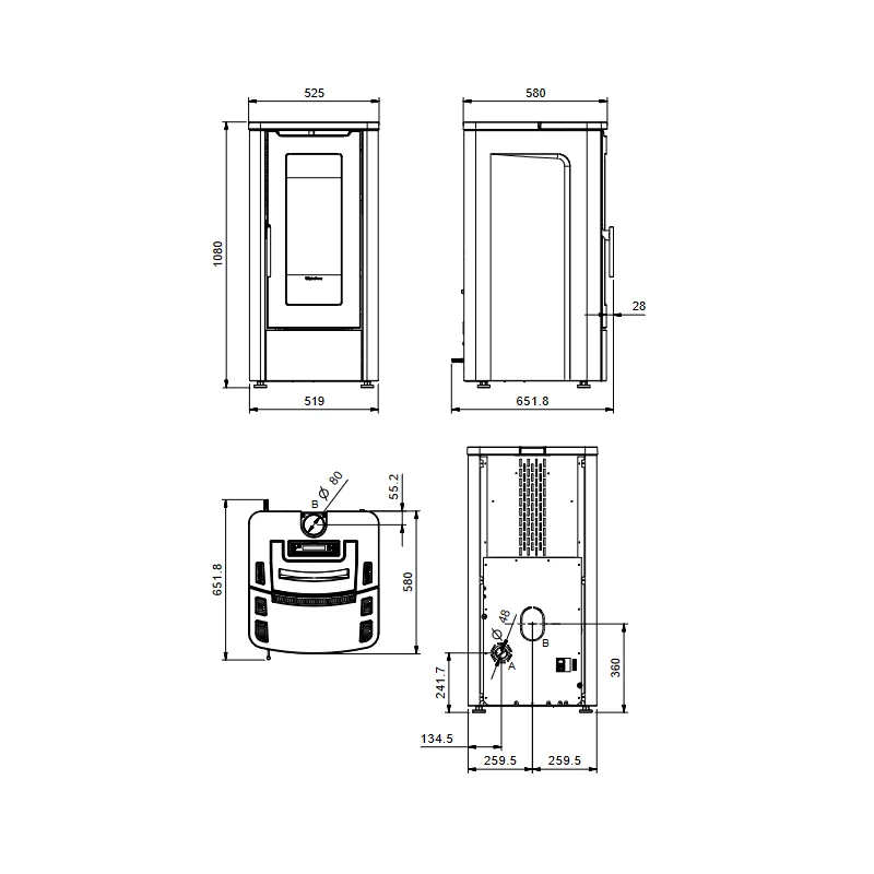 Pelletofen La Nordica Extraflame Teorema - 10 KW 5 Pelletofen La Nordica Extraflame Teorema - 10 KW – Bild 5