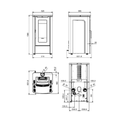 Pelletofen La Nordica Extraflame Teorema Plus (kanalisierbar) - 12 KW -Küchengrill Geschäft pelletofen la nordica extraflame teorema plus kanalisierbar 12 kw5