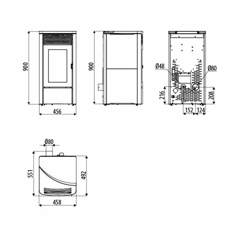 Pelletofen MCZ ALYSSA Air 6 M1+ - 6,3 KW 9 Pelletofen MCZ ALYSSA Air 6 M1+ - 6,3 KW – Bild 9