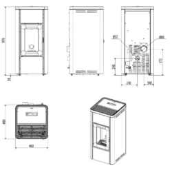 Pelletofen MCZ GHEA Air 6 S - 6 KW -Küchengrill Geschäft pelletofen mcz ghea air 6 s 6 kw14