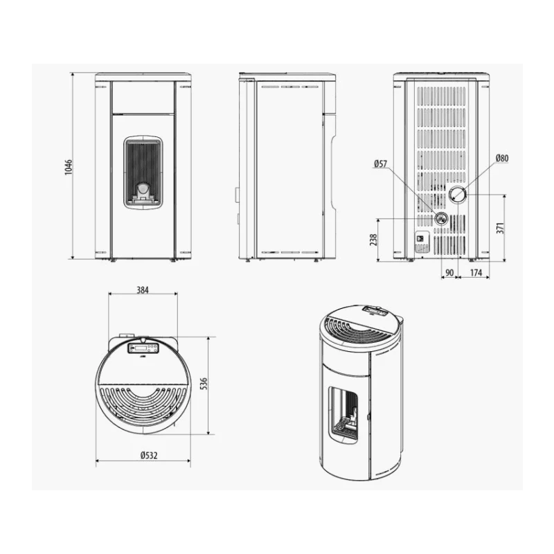 Pelletofen MCZ Hera Air 7 S1 - 7 KW 8 Pelletofen MCZ Hera Air 7 S1 - 7 KW – Bild 8