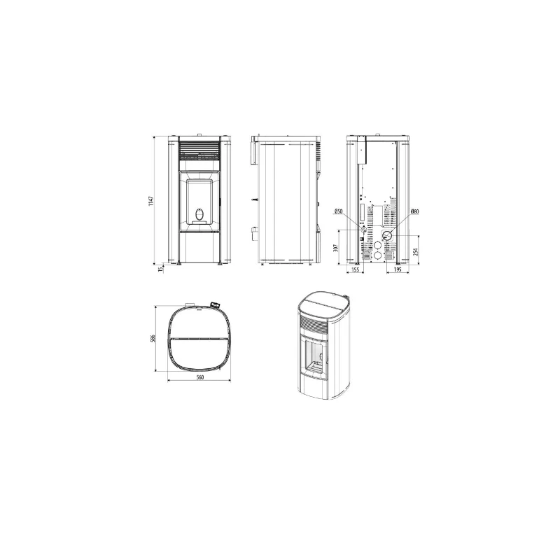 Pelletofen MCZ MUSA Air 10 - Maestro+ - 10 KW 8 Pelletofen MCZ MUSA Air 10 - Maestro+ - 10 KW – Bild 8