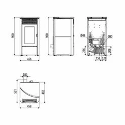 Pelletofen MCZ TECLA Air 6 M1+ - 6,3 KW -Küchengrill Geschäft pelletofen mcz tecla air 6 m1 63 kw8