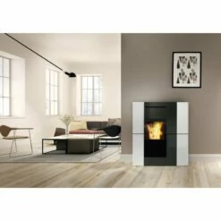 Pelletofen Wasserführend Edilkamin BLADE2 H 22 UP - Keramik - 22,8 KW -Küchengrill Geschäft pelletofen wasserfuehrend edilkamin blade2 h 22 up keramik 228 kw3