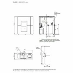 Pelletofen Wasserführend Edilkamin BLADE2 H 22 UP - Stahl - 22,8 KW -Küchengrill Geschäft pelletofen wasserfuehrend edilkamin blade2 h 22 up stahl 228 kw6