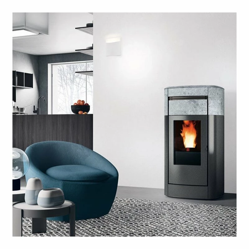 Pelletofen Wasserführend Edilkamin Vyda2 H 22 Up - 22,8 KW 6 Pelletofen Wasserführend Edilkamin Vyda2 H 22 Up - 22,8 KW – Bild 6