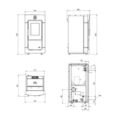 Pelletofen Wasserführend La Nordica Extraflame Diadema Idro Evo - Bordeaux - 28,0 KW -Küchengrill Geschäft pelletofen wasserfuehrend la nordica extraflame diadema idro evo bordeaux 280 kw3