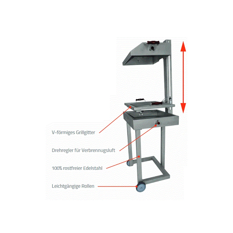 Wamsler Edelstahlgrill Lifter Deluxe Mit Grillhaube 2 Wamsler Edelstahlgrill Lifter Deluxe Mit Grillhaube – Bild 2