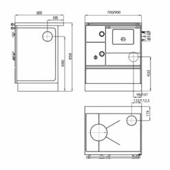 Wamsler Küchenherd K176 A/70, Westminster - 5 KW -Küchengrill Geschäft wamsler kuechenherd k176 a 70 westminster 5 kw4