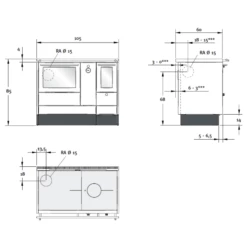 Wassergeführter Zentralheizungsherd Aquatherm Combi - AC 105 - 14,0 KW -Küchengrill Geschäft wassergefuehrter zentralheizungsherd aquatherm combi ac 105 140 kw5