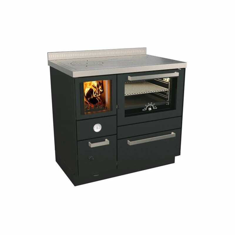 Zentralheizungsherd Rizzoli - Standard - RTVE 90 - Schwarz Inkl. Abstandsverbindung - 22 KW 1 Zentralheizungsherd Rizzoli - Standard - RTVE 90 - Schwarz Inkl. Abstandsverbindung - 22 KW